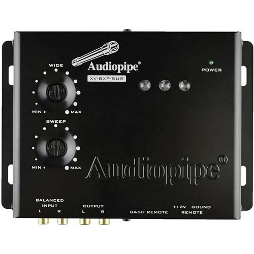  AudioPipe XV-BXP-SUB 15V Car Audio System Digital Sound Equalizer Epicenter Enhancer Restoration Signal Processor Bass Booster w/ Remote Knob, Black