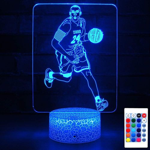  [아마존베스트]HYODREAM Kobe Bryant Night Light Basketball LED Lamp for Adult or Kids as Birthday Gift or Holidays Present