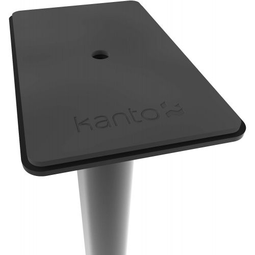  Kanto SP32PL 32 Speaker Floor Stands Designed for Medium to Large Bookshelf Speakers Heavy Steel & Foam Padding 30° Rotating Top Plate Hidden Cable Design Black Pair