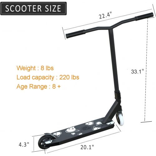  FREEDARE JB-2 Pro Scooter Stunt Scooter Complete Trick Scooter for Kids 8 Years and Up, Teens, Adults, Boys and Girls Freestyle Street Scooter for Intermediate and Beginner Skate P