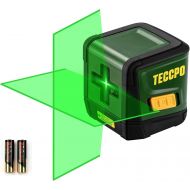 Self-Leveling Laser Level, TECCPO 100ft/30m Green Cross Line Laser, ±3mm/10m Leveling Accuracy, Horizontal and Vertical Line for Construction Picture Hanging, Home Renovation Floor