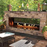 Empire Comfort Systems Outdoor 60 SS Manual See-Through Linear Fireplace - Propane