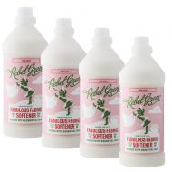 Rebel Green Fabulous Fabric Softener - Gentle Liquid Laundry Softener Safe for Sensitive Skin, Pink Lilac, 32 Ounce Bottle, Pack of 4