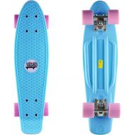 DINBIN Complete Highly Flexible Plastic Cruiser Board Mini 22 Inch Skateboards for Beginners or Professional with High Rebound PU Wheels