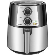 COMFEE 3.7QT Electric Air Fryer & Oilless Cooker with 8 Menus and Timer & Temperature Control, Nonstick Fry Basket with Stainless Steel Finish, Auto Shut-off, 1400W, BPA & PFOA Fre
