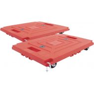 Bostitch Office Heavy Duty Dolly, Flat for Moving Furniture, 18 x 12.75, 2-Pack, Red