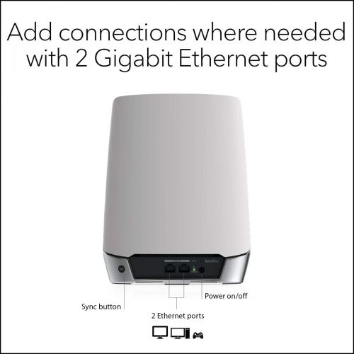  [아마존베스트]NETGEAR Orbi Whole Home Tri-Band WiFi 6 Mesh WiFi Satellite (RBS750)  Works with Your Orbi WiFi 6 Router, add up to 2,500 sq. ft, speeds up to 4.2Gbps | 11AX Mesh AX4200 WiFi