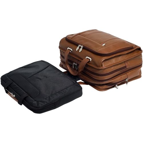  McKlein River West Leather Fly-Through Checkpoint-Friendly Laptop Case
