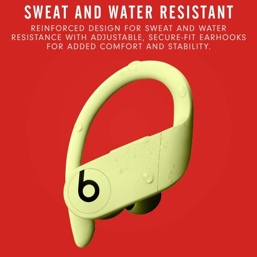 비츠 Powerbeats Pro Wireless Earbuds Apple H1 Headphone Chip, Class 1 Bluetooth Headphones, 9 Hours of Listening Time, Sweat Resistant, Built in Microphone Spring Yellow