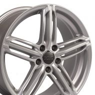 OE Wheels LLC OE Wheels 18 Inch Fits Volkswagen CC Beetle Audi A3 A8 A4 A5 A6 TT 18x8 RS6 Style AU12 Silver Rim