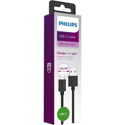 필립스 PHILIPS DLC3104A USB C Cable USB C Charging Cable for Fast Charging and Synchronization 1.2 Metres