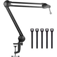 InnoGear Microphone Arm Stand, Heavy Duty Suspension Scissor Boom Stands with Mic Clip and Cable Ties for Blue Yeti Snowball Hyper X QuadCast SoloCast Fifine Gaming(Medium)