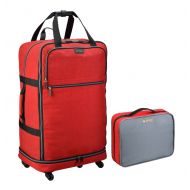 Biaggi Luggage Biaggi Zipsak Micro-Fold Spinner Suitcase - 27-Inch Luggage - As Seen on Shark Tank - Winter Blue