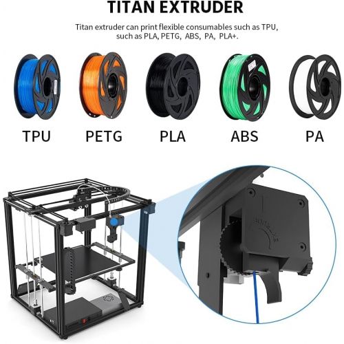  TRONXY X5SA PRO 3D Printer with Titan, Core XY Structure with Industrial Linear Guide, 30P Integrated Cable, Safe for Home and Industrial Use