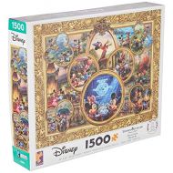 Ceaco Thomas Kinkade The Disney Collection Mickeys 90th Birthday Collage Jigsaw Puzzle, 1500 Pieces