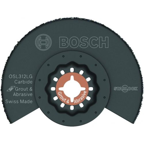  Bosch OSL312LG Starlock Oscillating Multi Tool Carbide Grit Grout Blade, 3-1/2