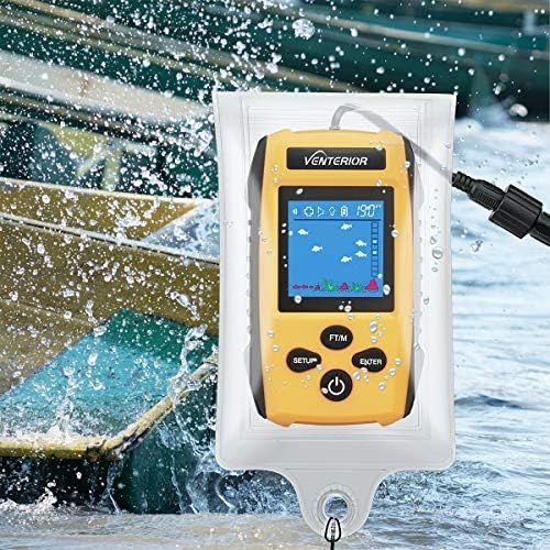  [아마존베스트]Venterior Water Resistant Bag Case for Portable Fish Finder Display Host (White)