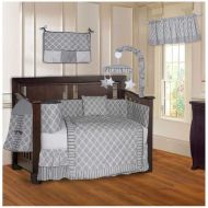 BabyFad Clover Gray 10 Piece Baby Crib Bedding Set