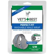 Vet's Best Vets Best Washable Male Dog Diapers | Absorbent Male Wraps with Leak Protection | Excitable Urination, Incontinence, or Male Marking | 1 Reusable Dog Diaper Per Pack