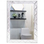 Tangkula Wall Mirror Beveled Mirror Rectangle Bathroom Home Decor Vanity Mirror 21.5 x 30.5