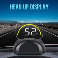 IKiKin iKiKin Car Head-Up Display with OBD GPS Dual Mode Universal HD HUD Display for Car Foldable Dashboard Projector of Speedometer Engine RPM Water Temperature Alert