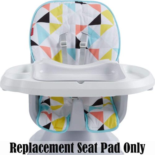  Replacement Seat Pad/Cushion / Cover for Fisher-Price SpaceSaver High Chair (FLG95 Multi Triangles)
