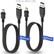 2 x pcs T-Power USB Cable Compatible with for Garmin GPS Nuvi Approach,Astro,Colorado,Dakota,dezli,Trex Vista,eTrex,GPSMAP,Montana, USB Charge Cable Power Supply Cord Plug Spare