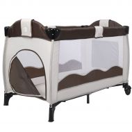 Rik rik rik rik Infant Baby Crib Playpen Bed Folding Travel Bassinet Portable Wheels Bag