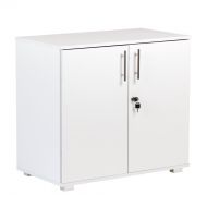 MMT Furniture Designs Storage Cabinet Filing Cupboard and Desktop Extension in white - home or commercial office use
