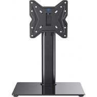 [아마존베스트]PERLESMITH Swivel Universal TV Stand/Base - Table Top TV Stand for 19-39 inch LCD LED TVs/Monitor/PC - Height Adjustable TV Mount Stand with Tempered Glass Base, VESA 200x200mm