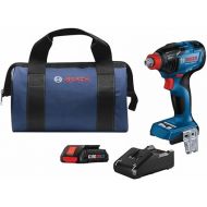 BOSCH GDX18V-1860CB15 18V Connected-Ready Two-In-One 1/4 In. and 1/2 In. Bit/Socket Impact Driver/Wrench Kit with (1) CORE18V 4 Ah Advanced Power Battery