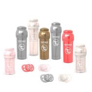 TWISTSHAKE Twistshake Pearl Collection Baby Bottle Bundle for Girls with (2) Anti-Colic 180ml/ 6oz, (3)...