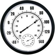 10-inch Plastic Case Wall Thermometer Hygrometer Thermo-Hygrometer Hygro-Thermometer