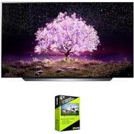 LG OLED83C1PUA 83 inch Class 4K Smart OLED TV with AI ThinQ (2021 Model) Bundle with Premium 4 YR CPS Enhanced Protection Pack