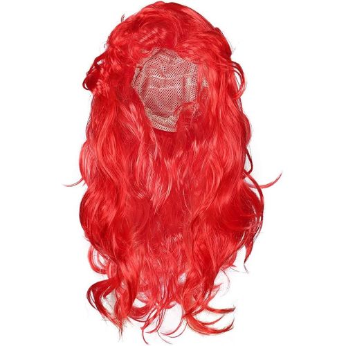  HenzWorld Girls Princess Mermaid Dress Costume Dress up Fancy Birthday Party Pretend Play Christmas Outfit Wig Jewels