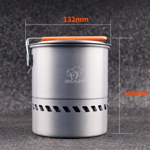  BESPORTBLE Camping Stove Portable Wood Stove Pot Stainless Steel Burning Stove Pot Set for Outdoor Backpacking Hiking Traveling Picnic BBQ