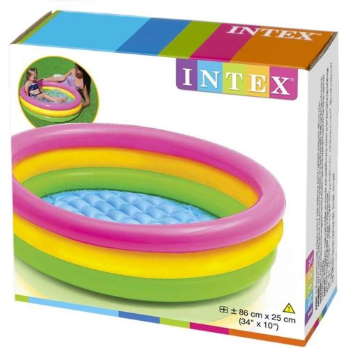 인텍스 Intex Sunset Inflatable Baby Pool (2 Pack) & Inflatable Ocean Scene Kids Pool