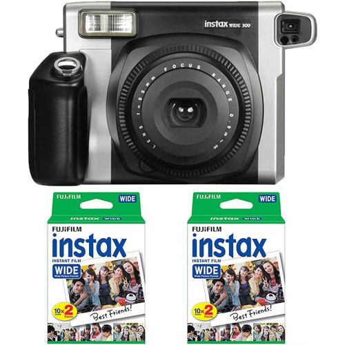 후지필름 Fujifilm INSTAX Wide 300 Camera and 2 x Instax Wide Film Twin Pack - 40 Sheets