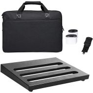SOYAN Metal Guitar Pedal Board 18 x 11.8 with Soft Case, Mounting Tapes Included (L-18)