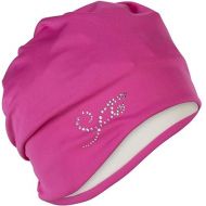 Fashy Ladies Pink Diamante Fabric Swimming Hat