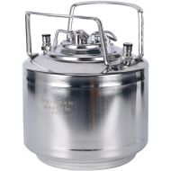 YaeBrew Stainless Steel 1.6 Gallon Mini Ball Lock Keg System For Small Batch HomeBrewing Beer Brewing Strap Handle (6L)