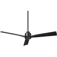 WAC Lighting Clean Indoor and Outdoor 3-Blade Smart Ceiling Fan 54in Matte Black with Remote Control