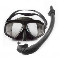 Love lamp Snorkeling Goggles Scuba Diving Mask Tube Set Snorkeling Mask Goggles Glasses Swimming Easy Breath Dry Snorkel (Color : Black)