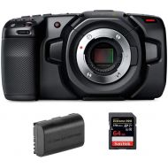 [아마존베스트]Blackmagic Design Pocket Cinema Camera 4K - Bundle with 64GB SDXC Memory Card, Green Extreme LP-E6N Rechargeable Lithium-Ion Battery Pack