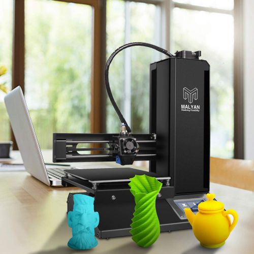  MALYAN 3D Printer with Build Plate 150x150x150mm, FDM DIY Printers Black,Office 3D Printer,Assembled Flexible Magnetic Print Sheet and Micro SD Card Preloaded Sample PLA Filament Metal Fr