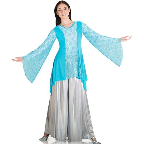  Body Wrappers Drapey Lace Panel Tunic.