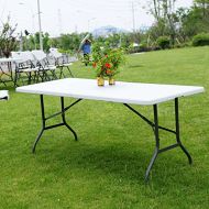 Best GOTOTOP 6 Folding Table Portable Plastic Indoor Outdoor Picnic Party Dining Camping Tables