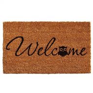 Calloway Mills Home & More 121482436 Barn Owl Welcome Doormat, 24 x 36 x 0.60, Natural/Black