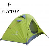 FLYTOP 1-2 Person Camping Tent Waterproof One Person Tent Portable Backpacking Tents for Camping Double Layer Dome Tent for Beach Motorcycle Mountaineering Travel Hiking Climbing f