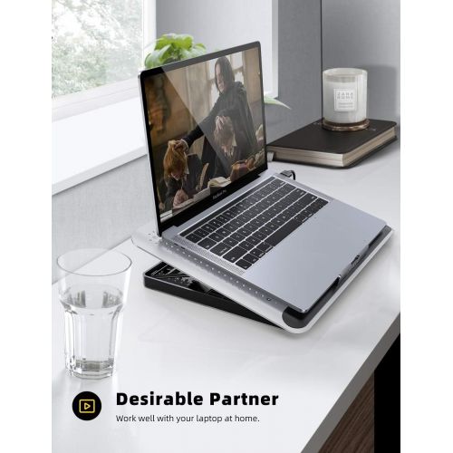  [아마존베스트]Laptop Cooler, Lamicall Laptop Cooling Pad : Portable Height Adjustable Laptop Cooling Fan Stand Holder Riser Compatible with MacBook Air Pro Dell XPS HP Alienware Laptop Notebooks